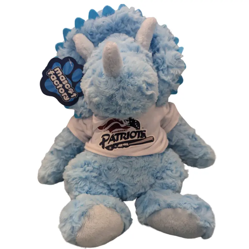 Somerset Patriots Cuddle Buddy 13 Inch Triceratops Plush Doll