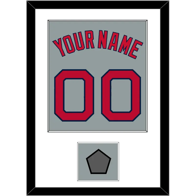 Boston Name, Number & World Series Jersey Patch - Road Gray - Single Mat 1