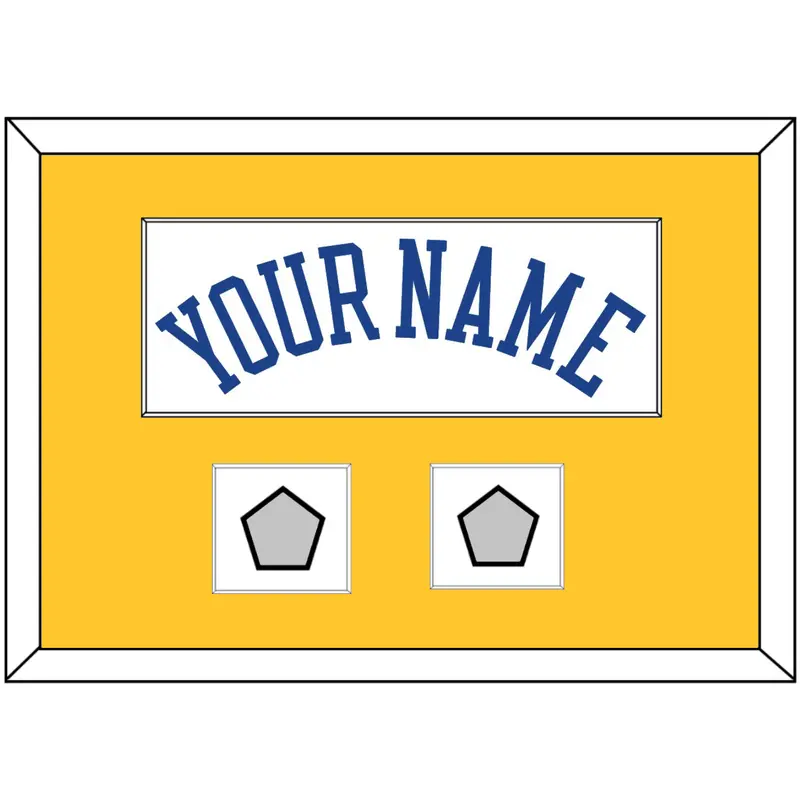 Golden State Name & 2 Finals Patches - Home White (2010-2019) - Single Mat 3
