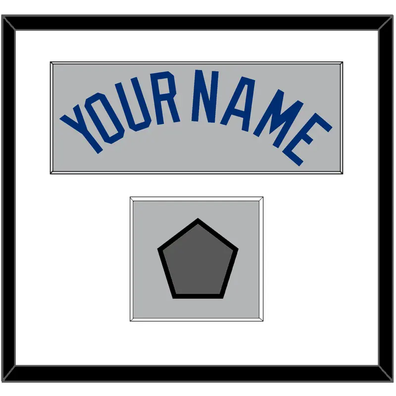 Los Angeles Name & World Series Jersey Patch - Road Gray - Single Mat 1