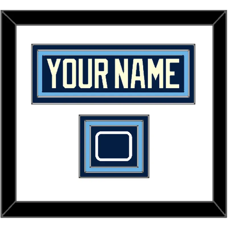 Pittsburgh Nameplate & 2011 Winter Classic Patch - Blue Jersey - Triple Mat 1