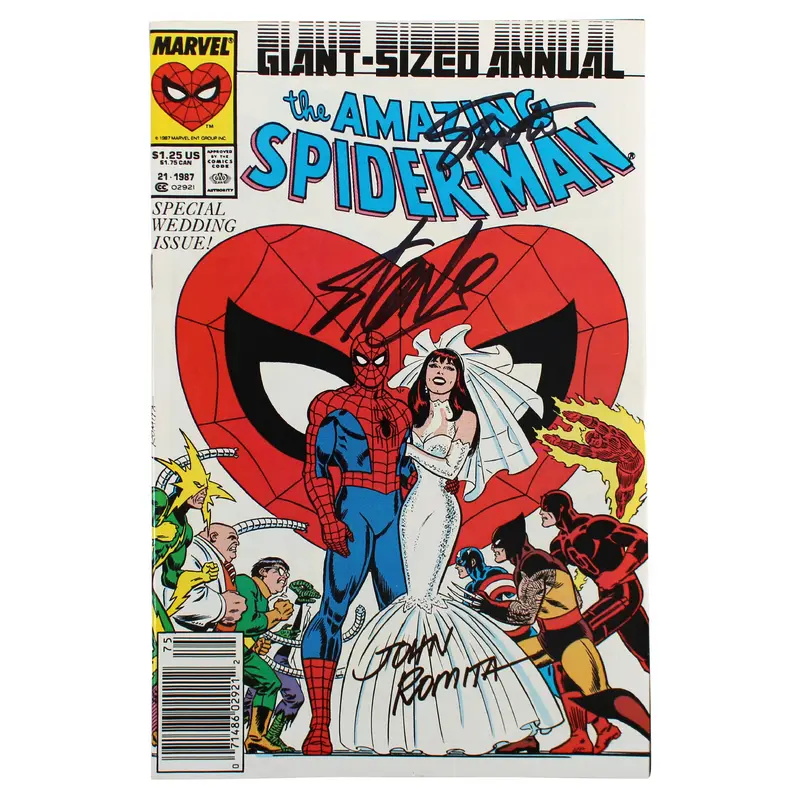 (3) Stan Lee, Romita & Shooter Signed Amazing Spider-Man Annual #21 Comic JSA