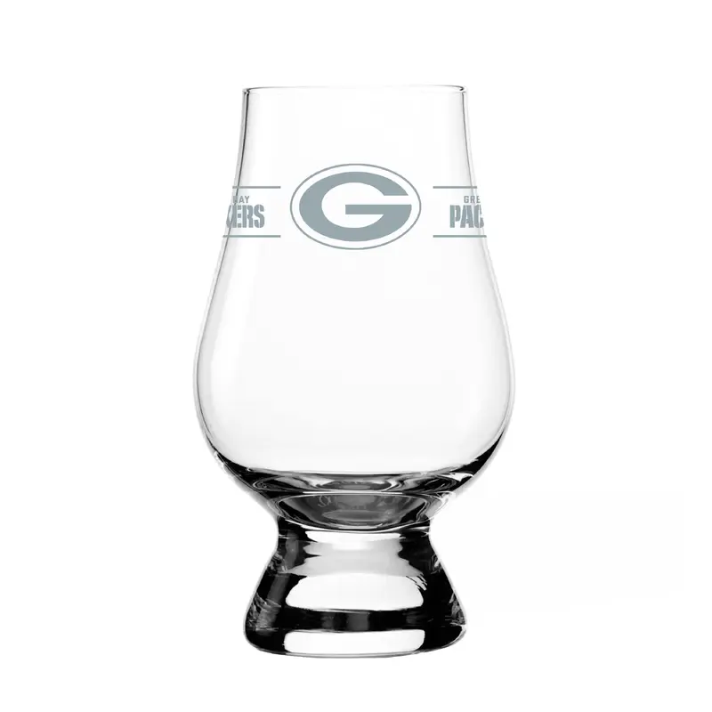 Green Bay Packers 6oz Frost Stripe Tulip Whiskey Glass