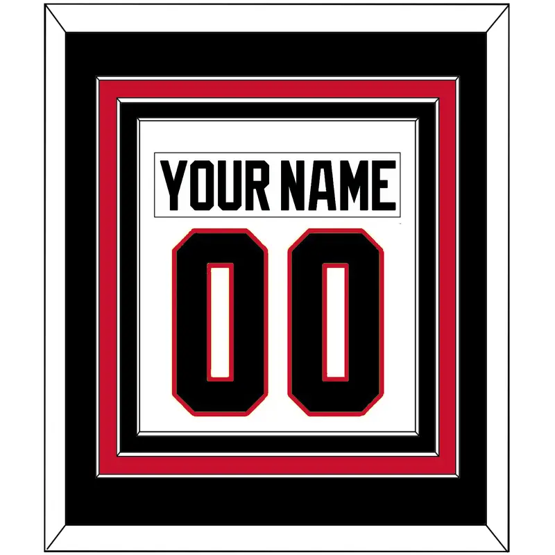Chicago Nameplate & Number (Back) Combined - Road White (2007-2017) - Triple Mat 3