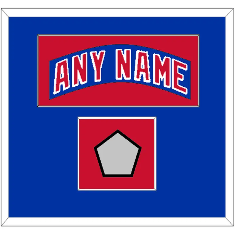 New York Nameplate & Stanley Cup Finals Patch - Road Blue (1990-2004) - Single Mat 2