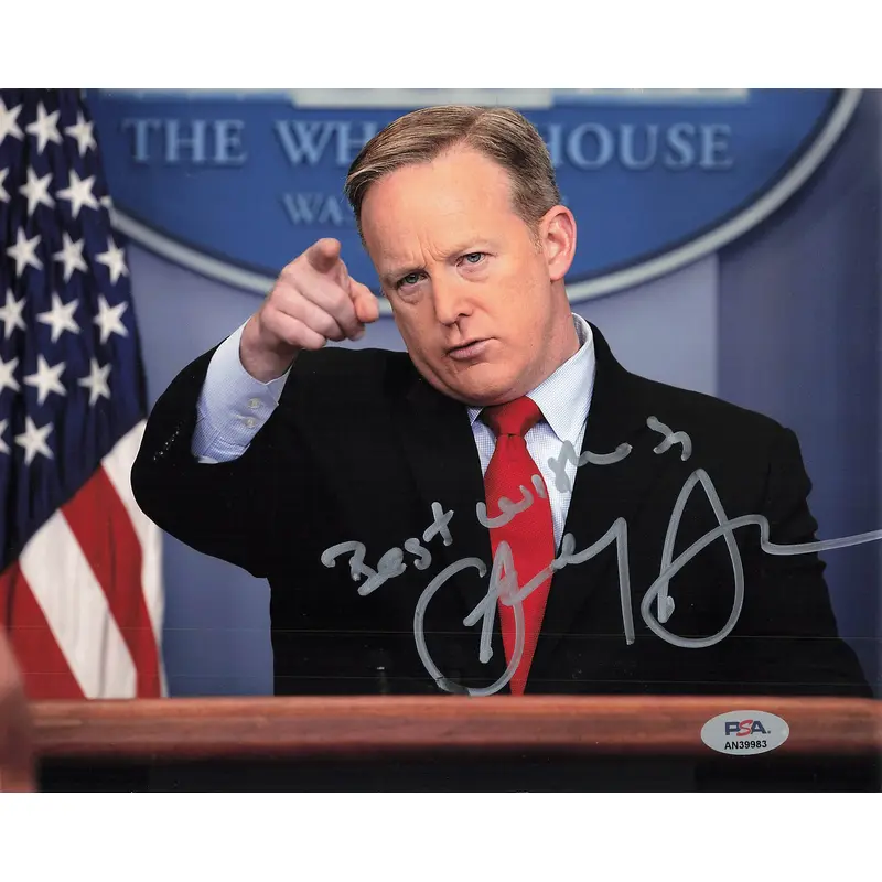 SEAN SPICER Signed 8x10 Photo PSA/DNA Autographed