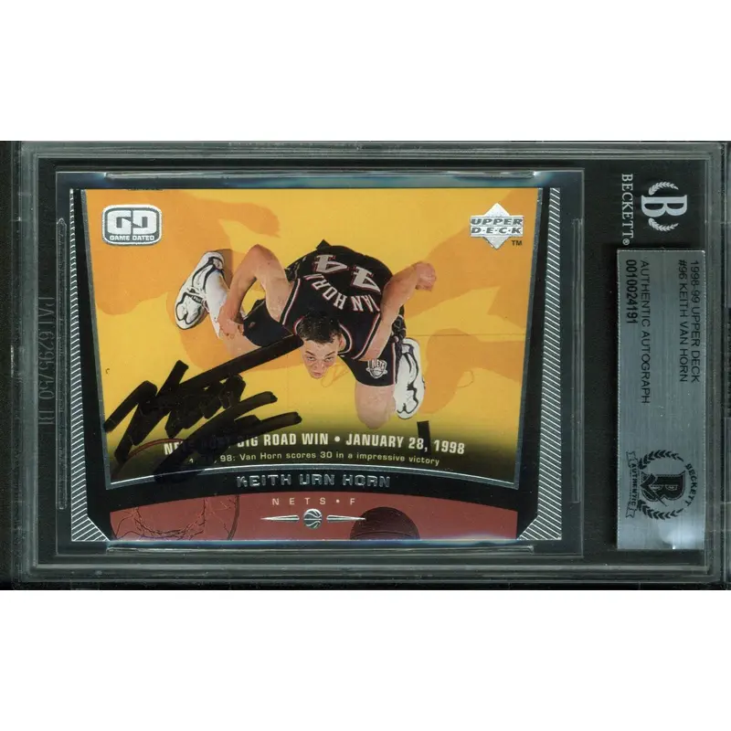 Nets Keith Van Horn Authentic Signed Card 1998 Upper Deck RC #96 BAS Slabbed