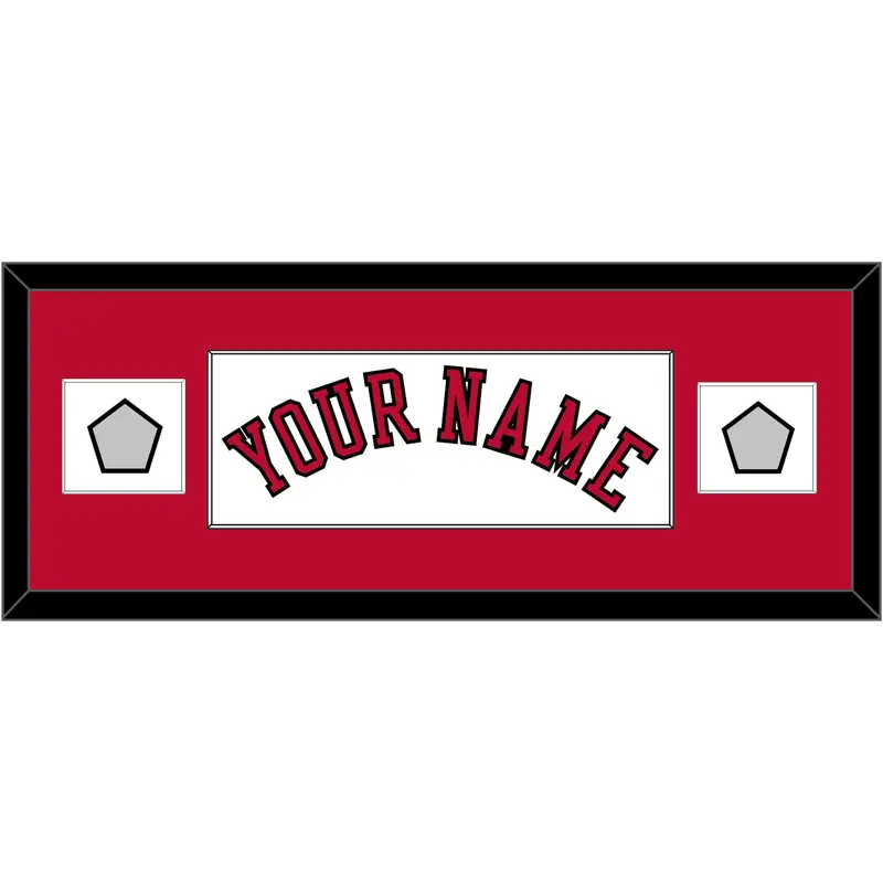 Chicago Name & 2 Champions Trophy Patches - Home White (1986-2017) - Single Mat 2