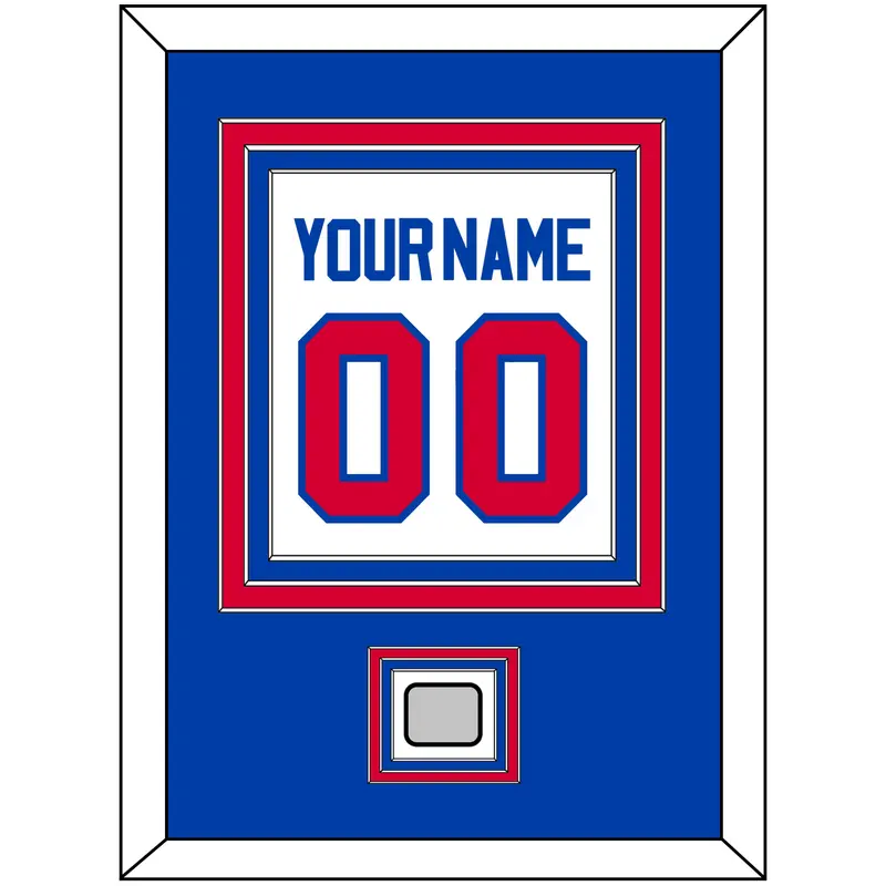 Detroit Name & Number With Champions Trophy Patch - Home White (1983-1996) - Triple Mat 2