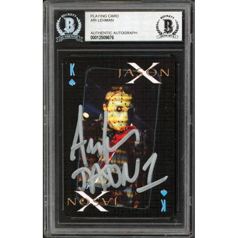 Ari Lehman Friday The 13th "Jason 1" Signed Playing Card BAS Slabbed #12509676