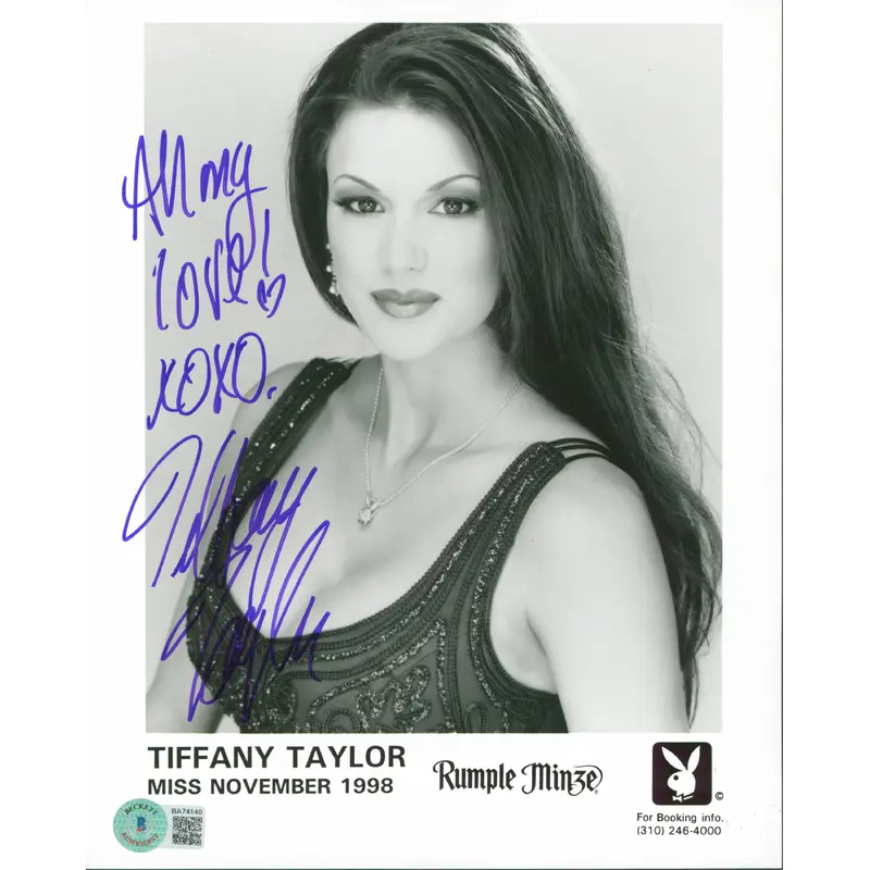 Tiffany Taylor Playboy All My Love XOXO Authentic Signed 8x10 Photo BAS #BA74140