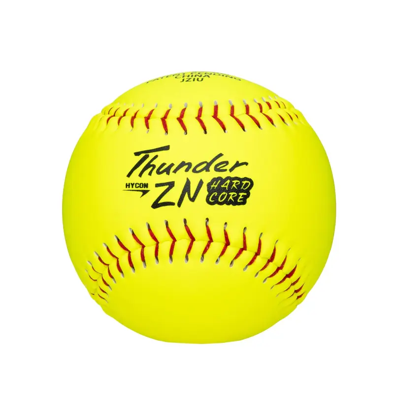 Dudley Thunder ZN Red Stitch Hardcore 52/300 12" Slowpitch Softballs - 4A12HN