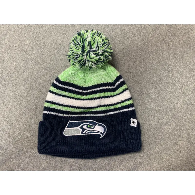Kids Striped Seattle Seahawks Beanie