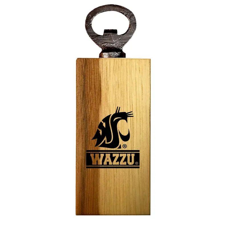 WAZZU State Alder Wood magnetic Bottle Opener