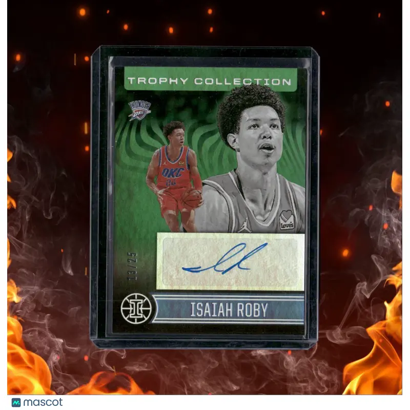 2020-21 Panini Illusions Trophy Collection Signatures Green Isaiah Roby Auto