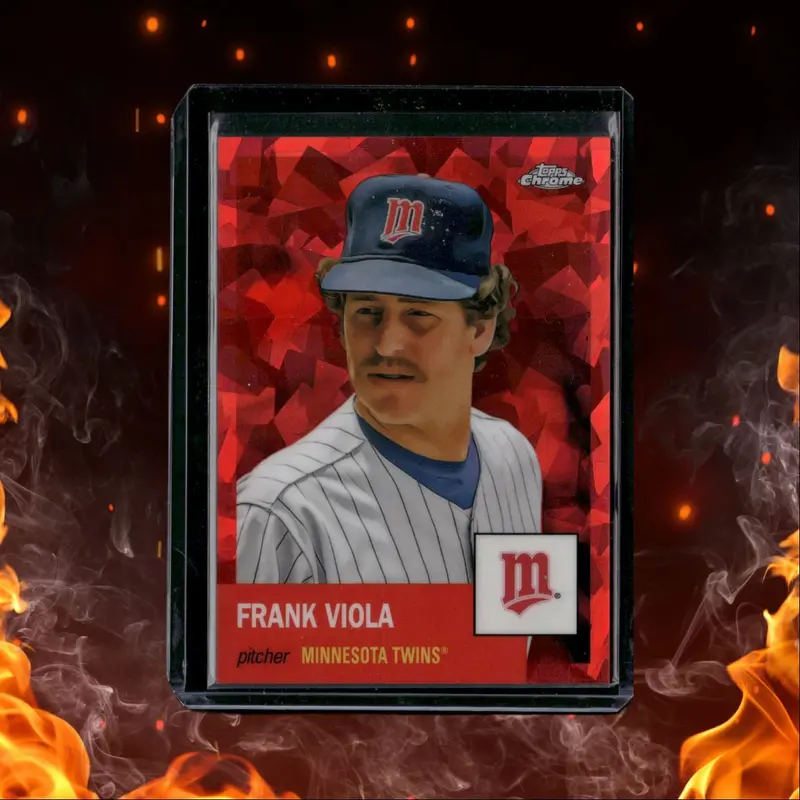 2022 Topps Chrome Platinum Anniversary Frank Viola Red Atomic Refractor 022/100