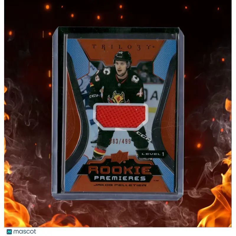 2023-24 Upper Deck Trilogy Jakob Pelletier Orange Jersey Level 1 Rookie 383/499