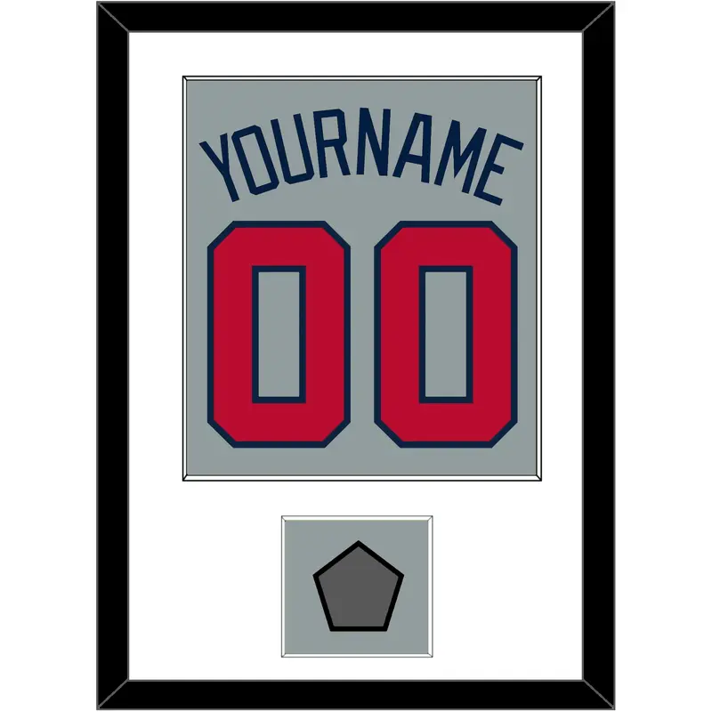 Atlanta Name, Number & World Series Jersey Patch - Road Gray - Single Mat 1