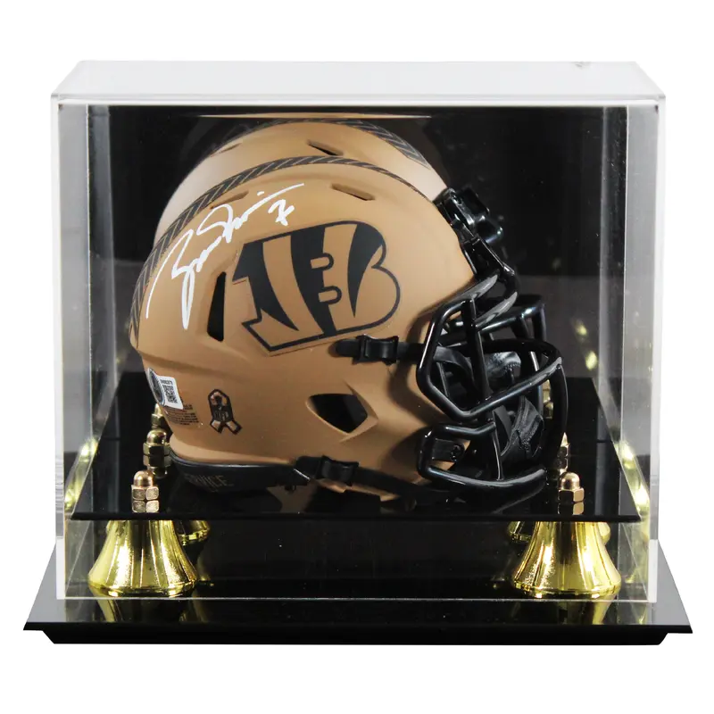 Bengals Boomer Esiason Signed STS II Speed Mini Helmet W/ Case BAS Witnessed