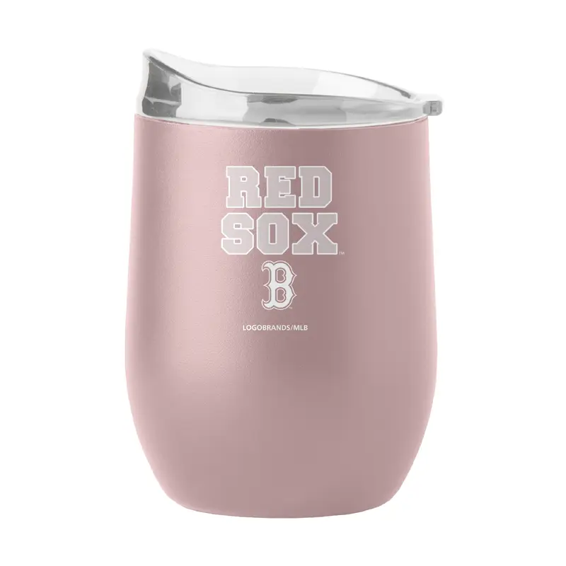 Boston Red Sox 16oz Stencil Powder Coat Curved Beverage