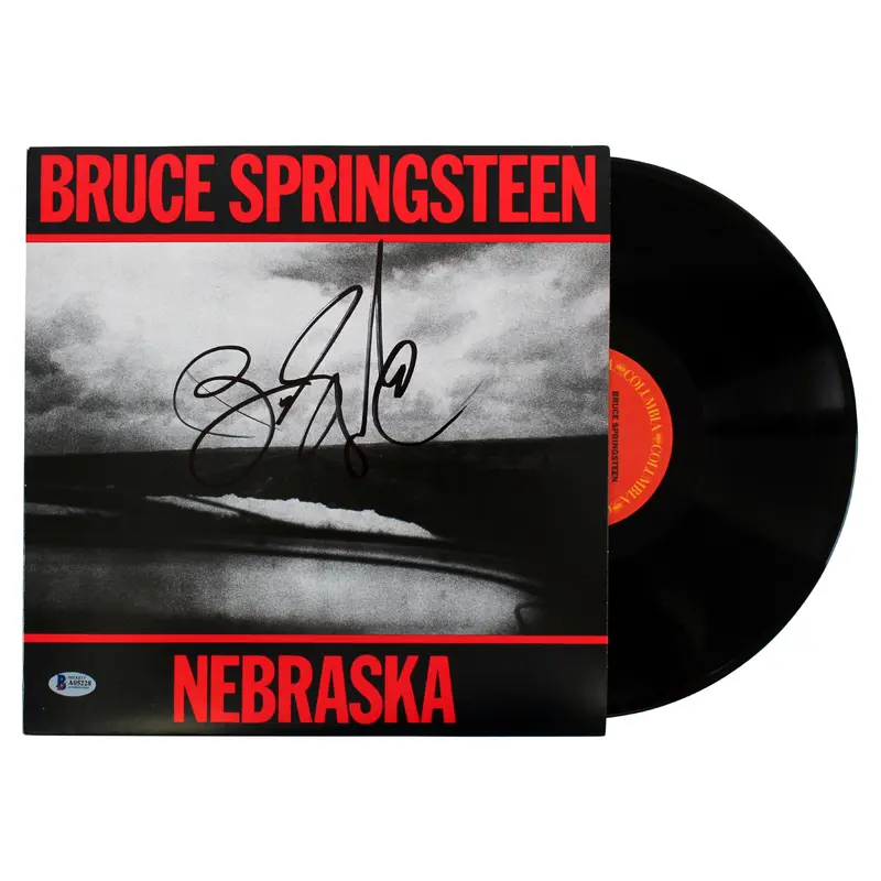 Bruce Springsteen Authentic Signed Nebraska Album Cover W/ Vinyl BAS #A05228