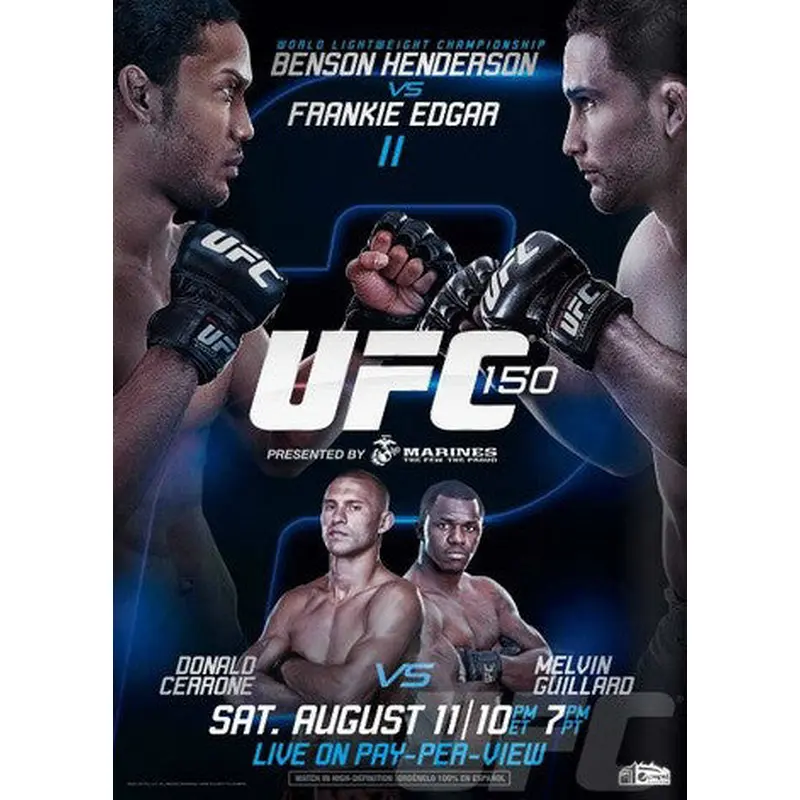 UFC 150 (Henderson vs. Edgar II) Official Event Poster (Denver, CO 8/11/2012)