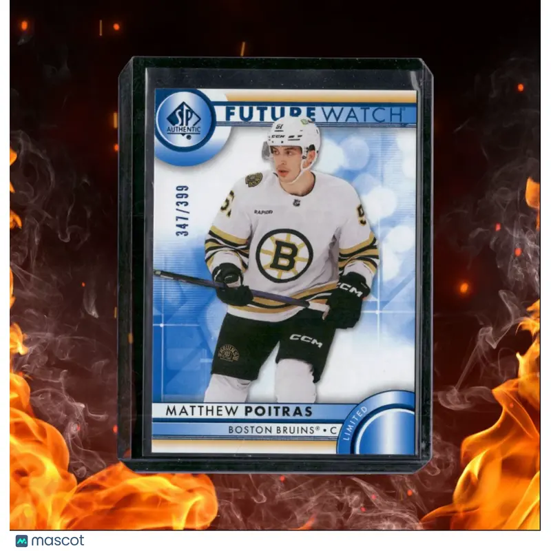 2023-24 SP Authentic Matthew Poitras Future Watch Limited Red Rookie 347/399