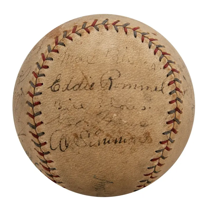 1929 Philadelphia Athletics A's World Series Champs Team Signed Baseball JSA COA