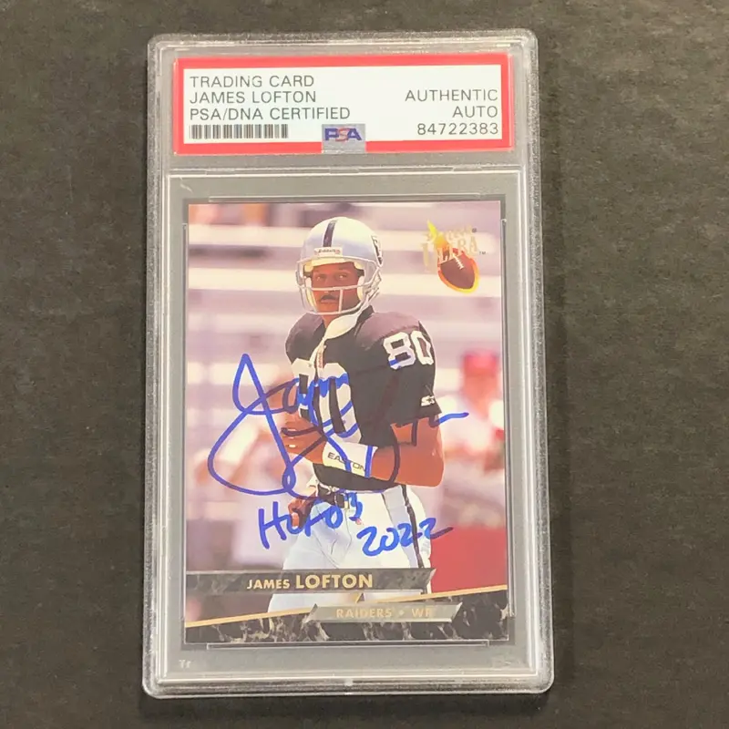 1992 Fleer Ultra #221 James Lofton Signed Card PSA Slabbed Raiders