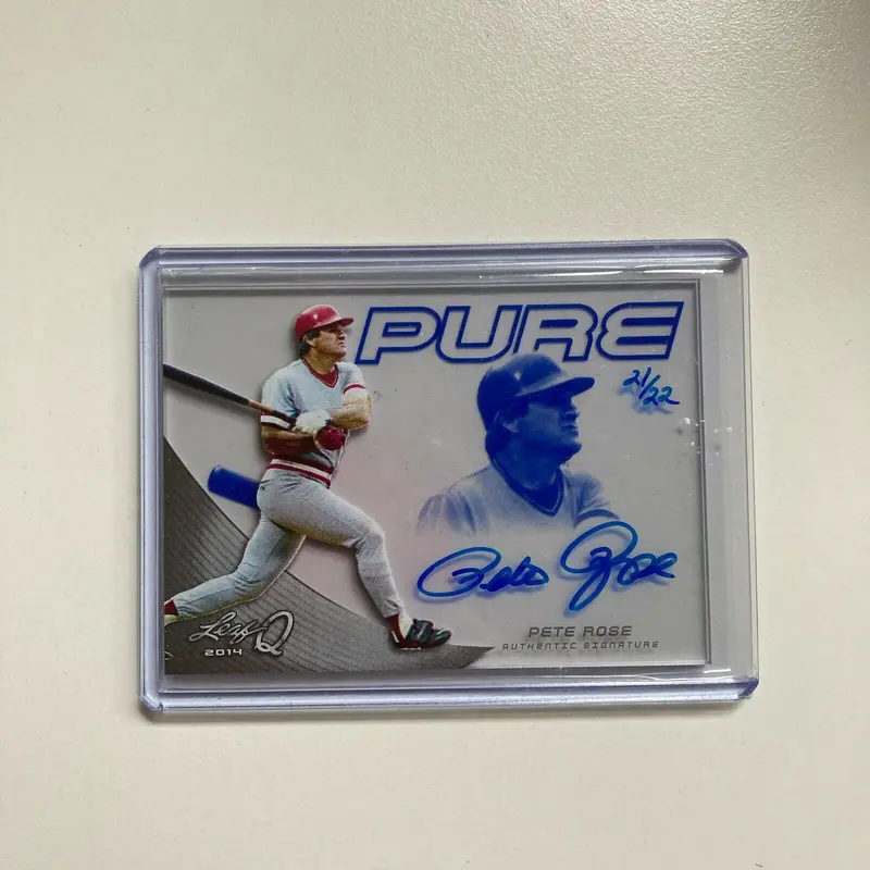 Leaf Q Pete Rose #21/22 Auto Signed Autographed Baseball Card