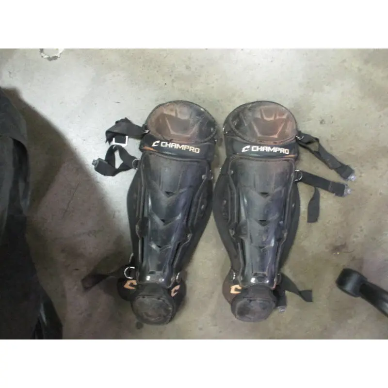 Used Champro Catcher Shin Guards - Youth - Starting To Peel