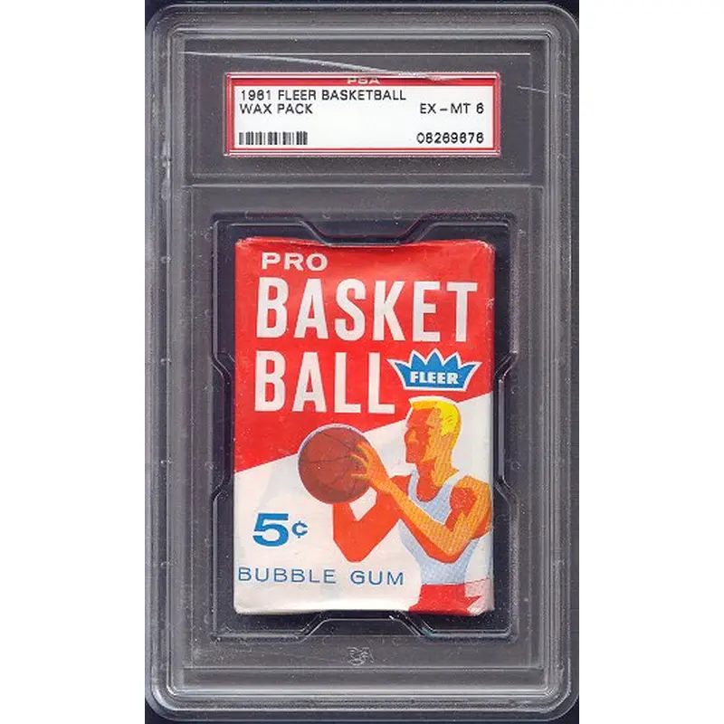 1961/62 Fleer Basketball Unopened Wax Pack PSA 6