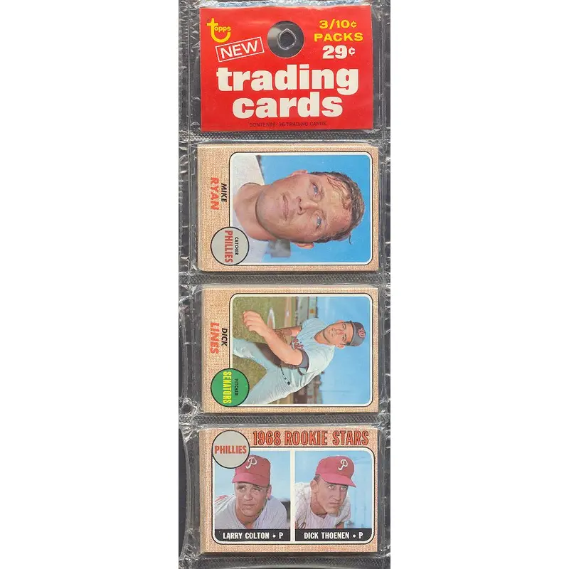 1968 Topps Baseball Unopened Rack Pack