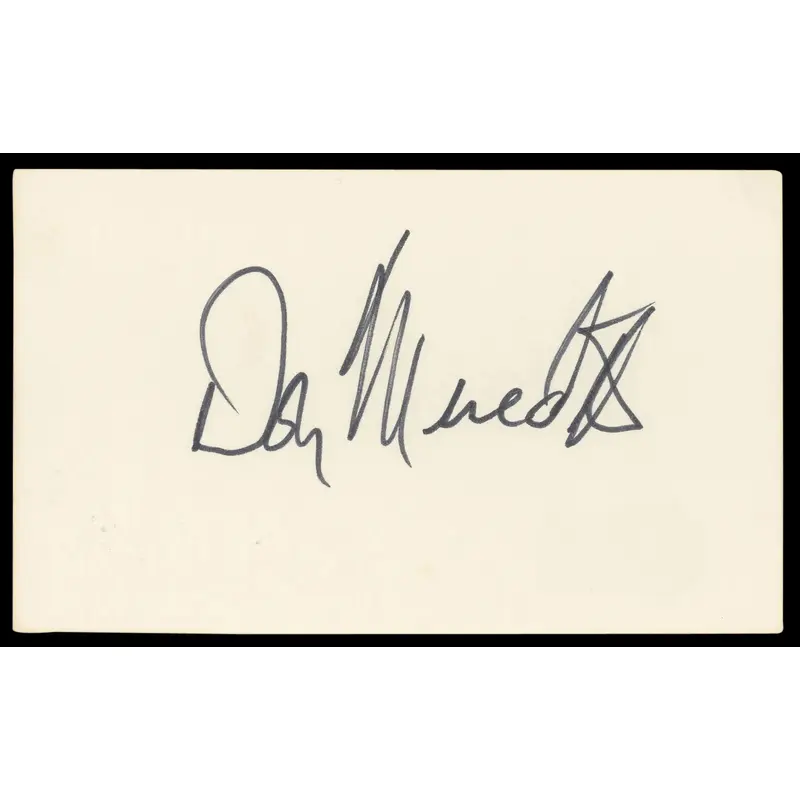 Cowboys Don Meredith Authentic Signed 3x5 Index Card Autographed BAS #BL98575