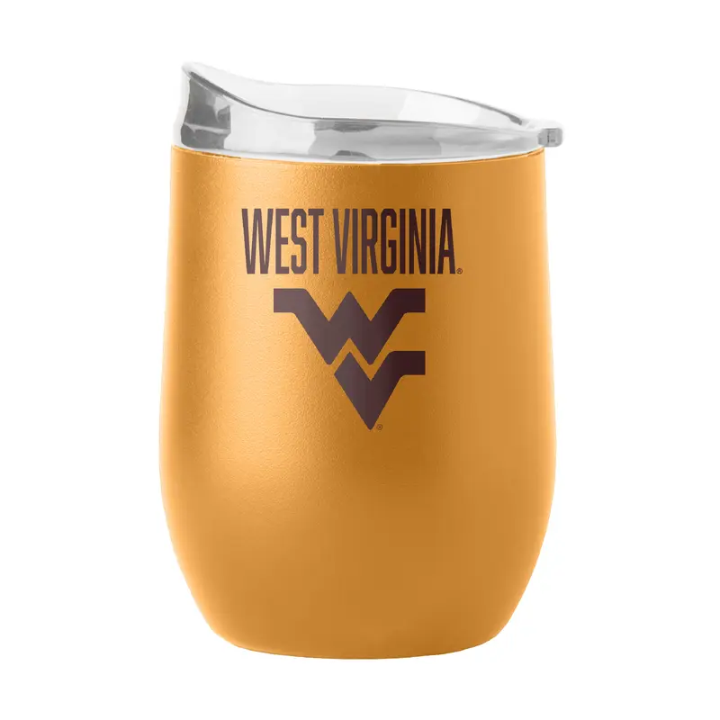 West Virginia 16oz Huddle Powder Coat Curved Beverage