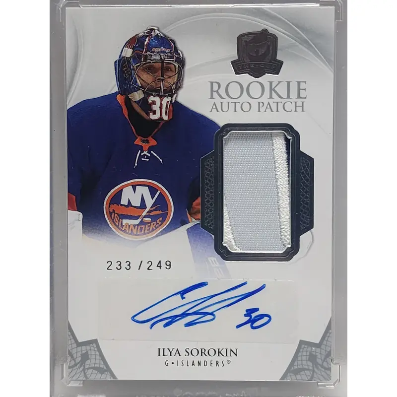 Ilya Sorokin 2020 Upper Deck The Cup Rookie Patch Auto #233/249