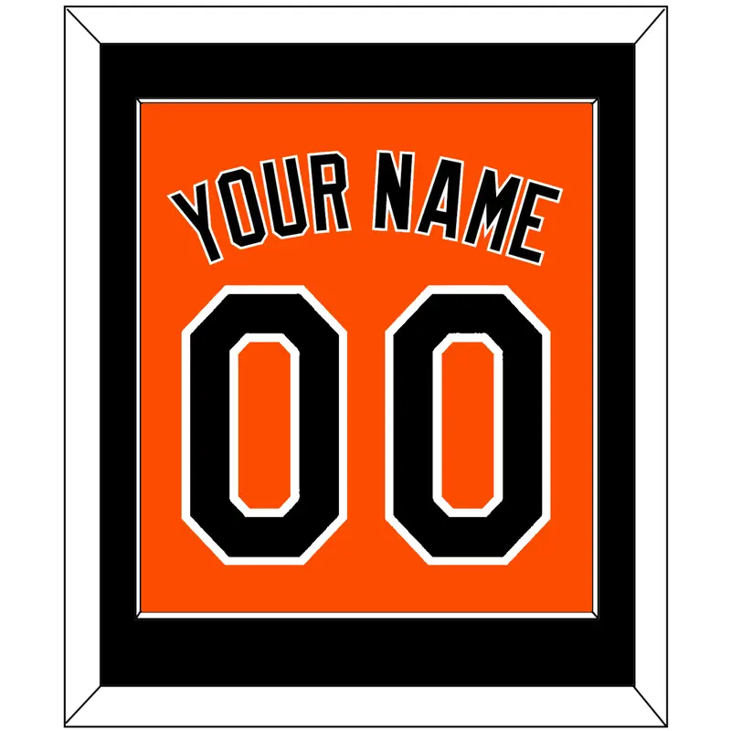 Baltimore Name & Number - Alternate Orange - Single Mat 2