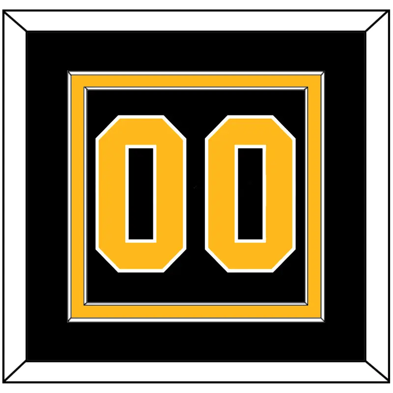 Pittsburgh Number (Back) - Road Black (1981-1984) - Double Mat 2