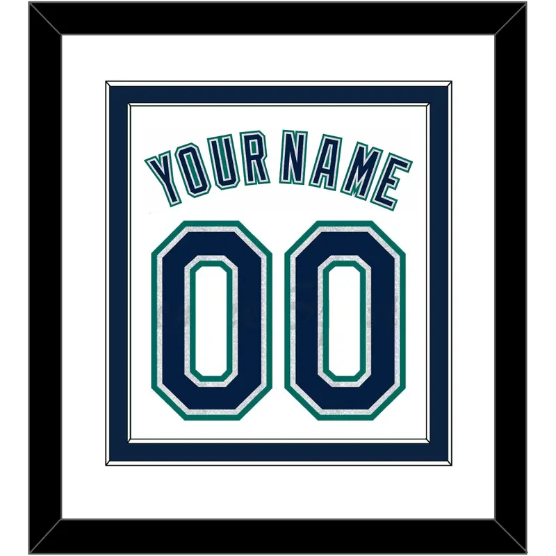Seattle Name & Number - Home White - Double Mat 1
