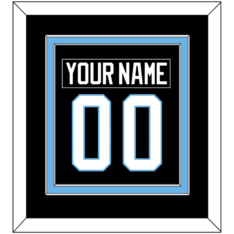 Utah Nameplate & Number (Back) Combined - Home Black - Double Mat 2