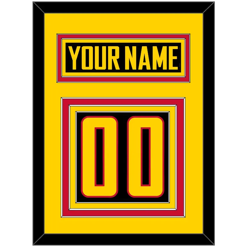 Vancouver Nameplate & Number (Back) - Alternate Black - Triple Mat 3