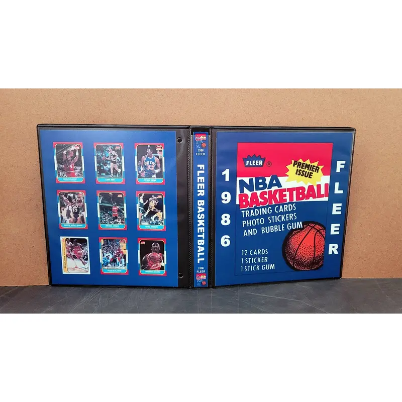 1986 Fleer Basketball Cards Custom Made Album Binder Inserts 3 Sizes - 3604
