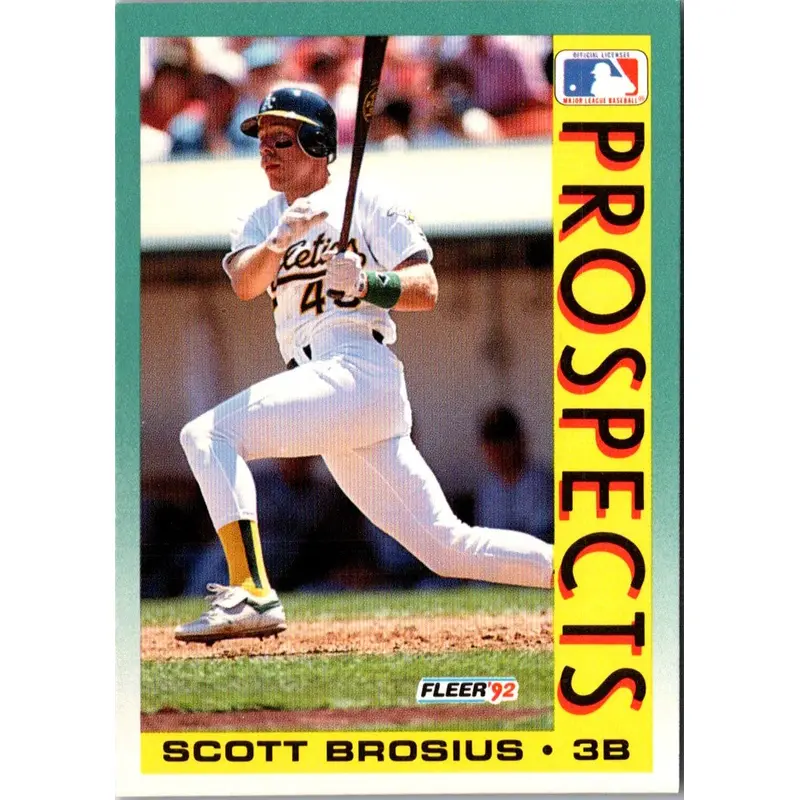 1992 Fleer Scott Brosius #671 Rookie