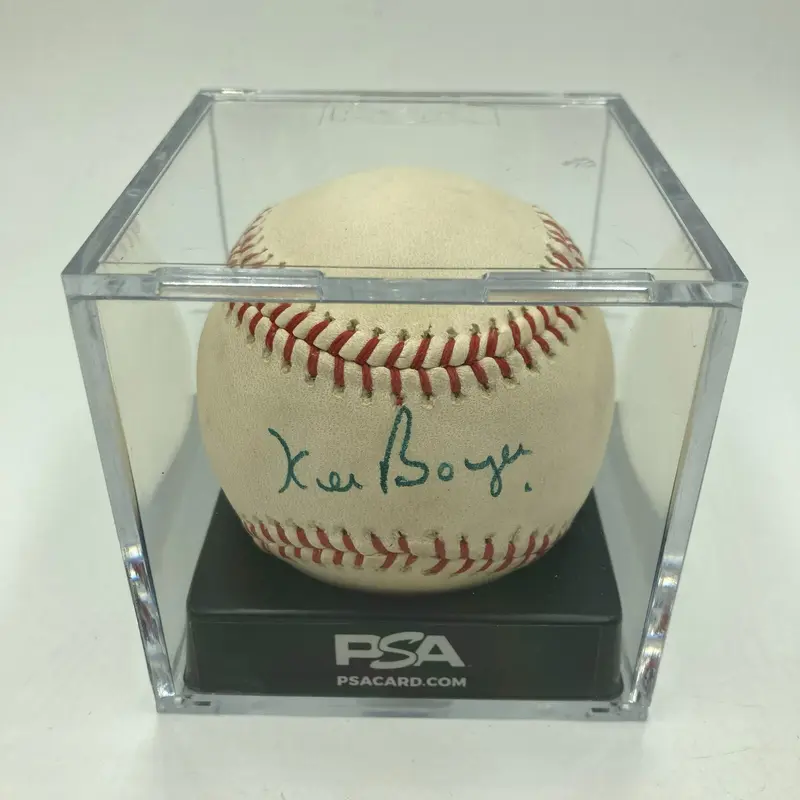 Beautiful Ken Boyer Single Signed Baseball PSA DNA Graded 9 MINT