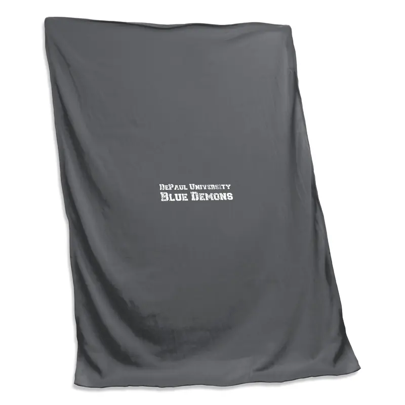DePaul U Charcoal Sweatshirt Blanket (Screened)