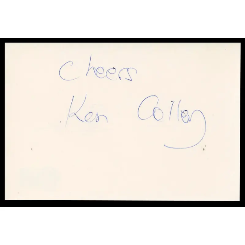 Ken Colley Star Wars Cheers Authentic Signed 4x6 Index Card BAS #BT02452