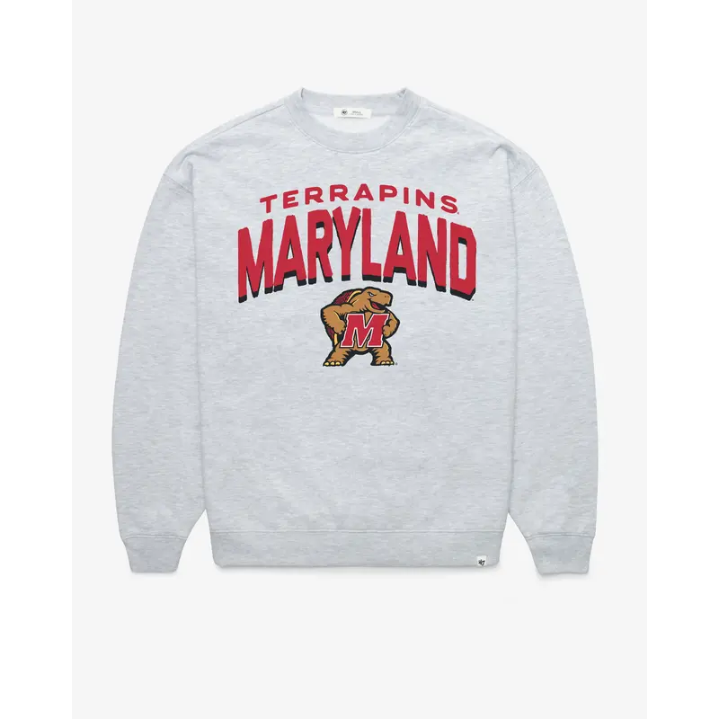 MARYLAND TERRAPINS CAMPUS ARCH CLOUD '47 OVERSIZED CREW WOMENS