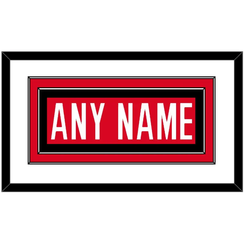 Canada Mens Hockey Nameplate - 2006 Olympics Road Red - Double Mat 1