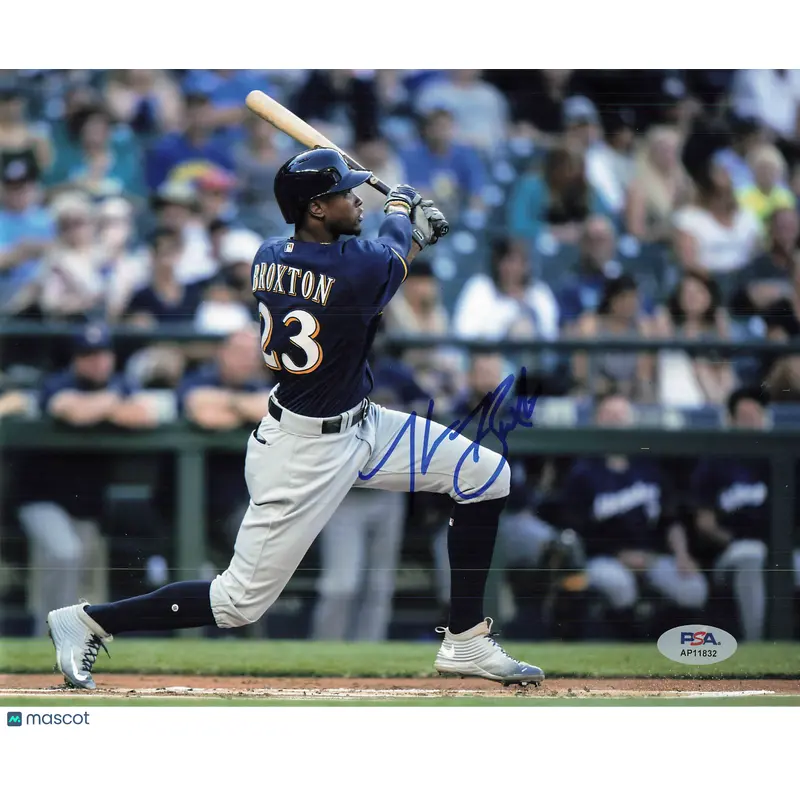 Keon Broxton Signed 8x10 Photo PSA Milwaukee Brewers