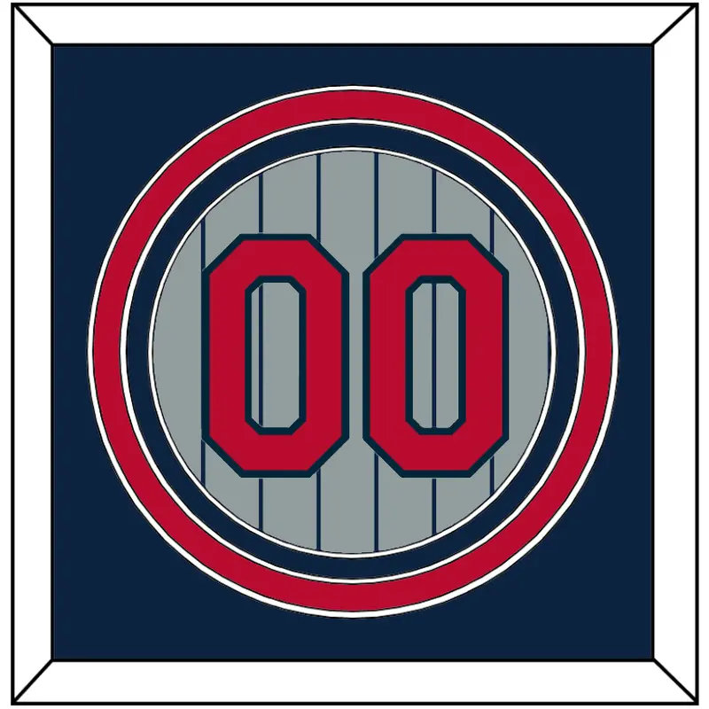 Minnesota Number - Road Gray Pinstripes (1987-2009) - Triple Mat 2